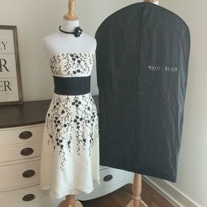 White House Black Market strapless formal gown